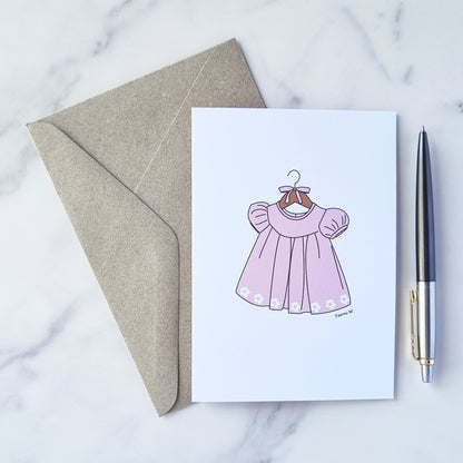 Baby Girl Dress Card