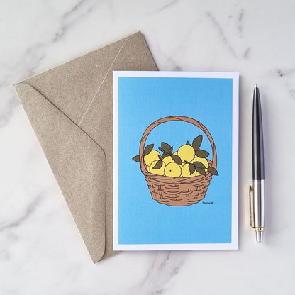 Basket of Lemons Card