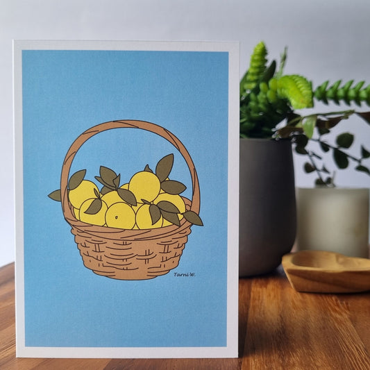 Basket of Lemons Card