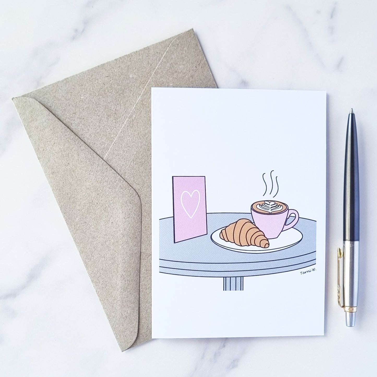 Coffee and Croissant Card