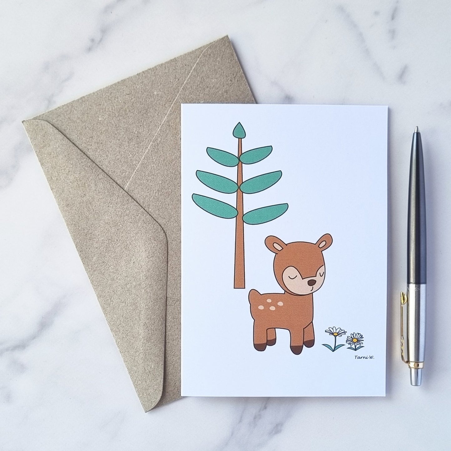 Deer in the Forest Card