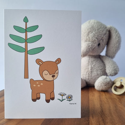 Deer in the Forest Card