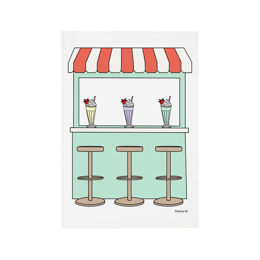Three Colourful Milkshakes Card