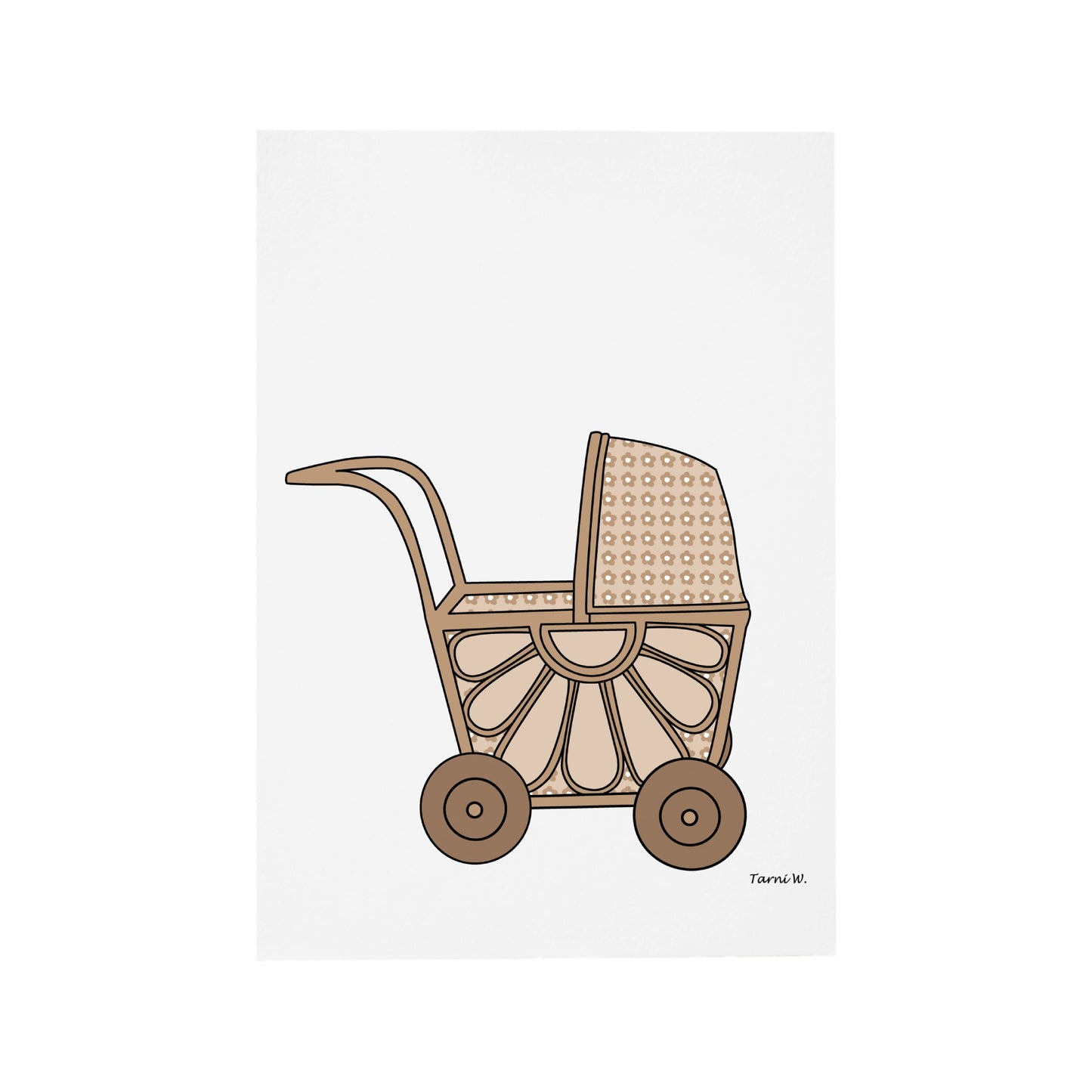 Vintage Pram Card