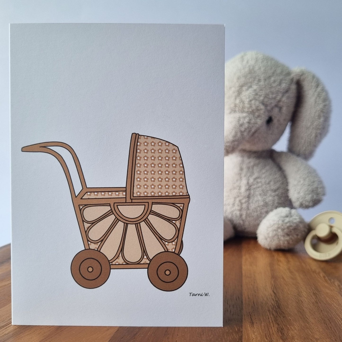 Vintage Pram Card